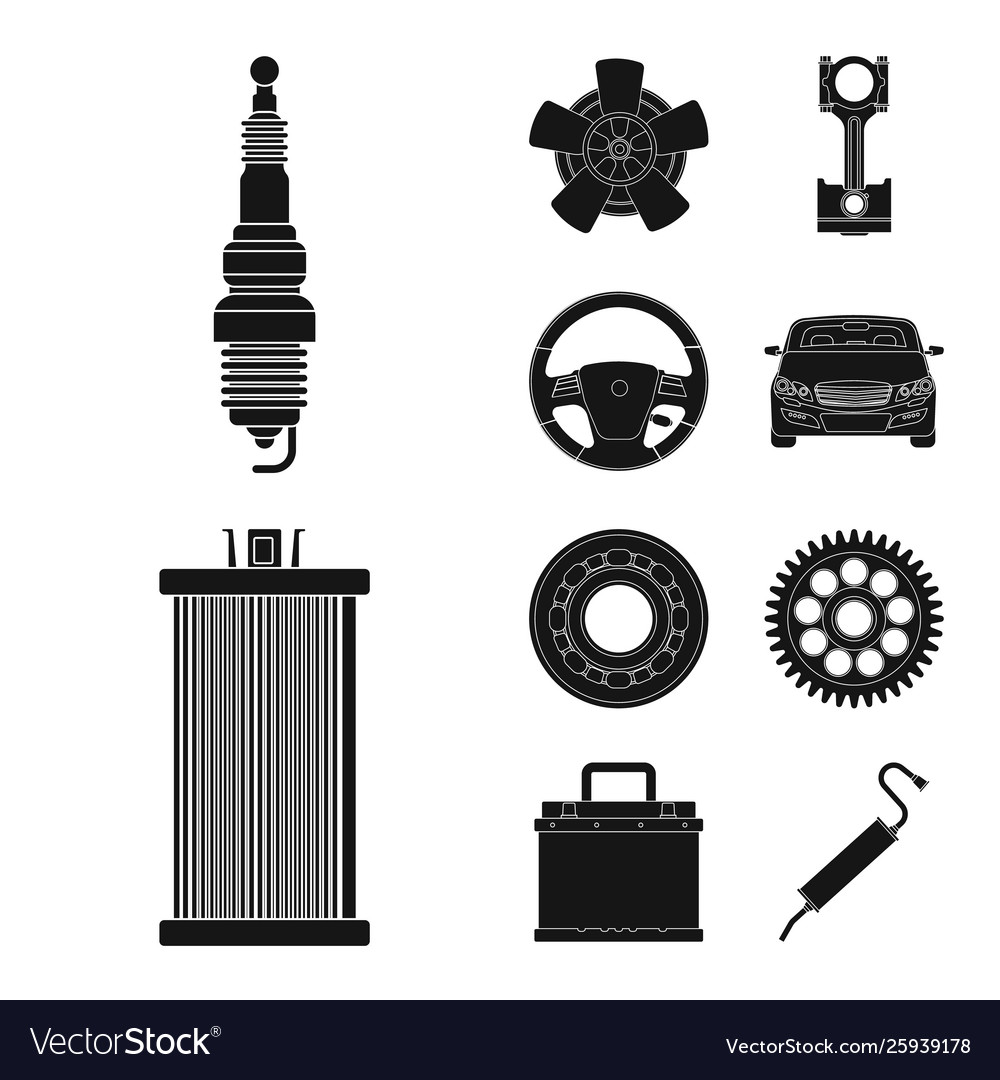 Auto and part symbol set vector image Auto and part symbol set