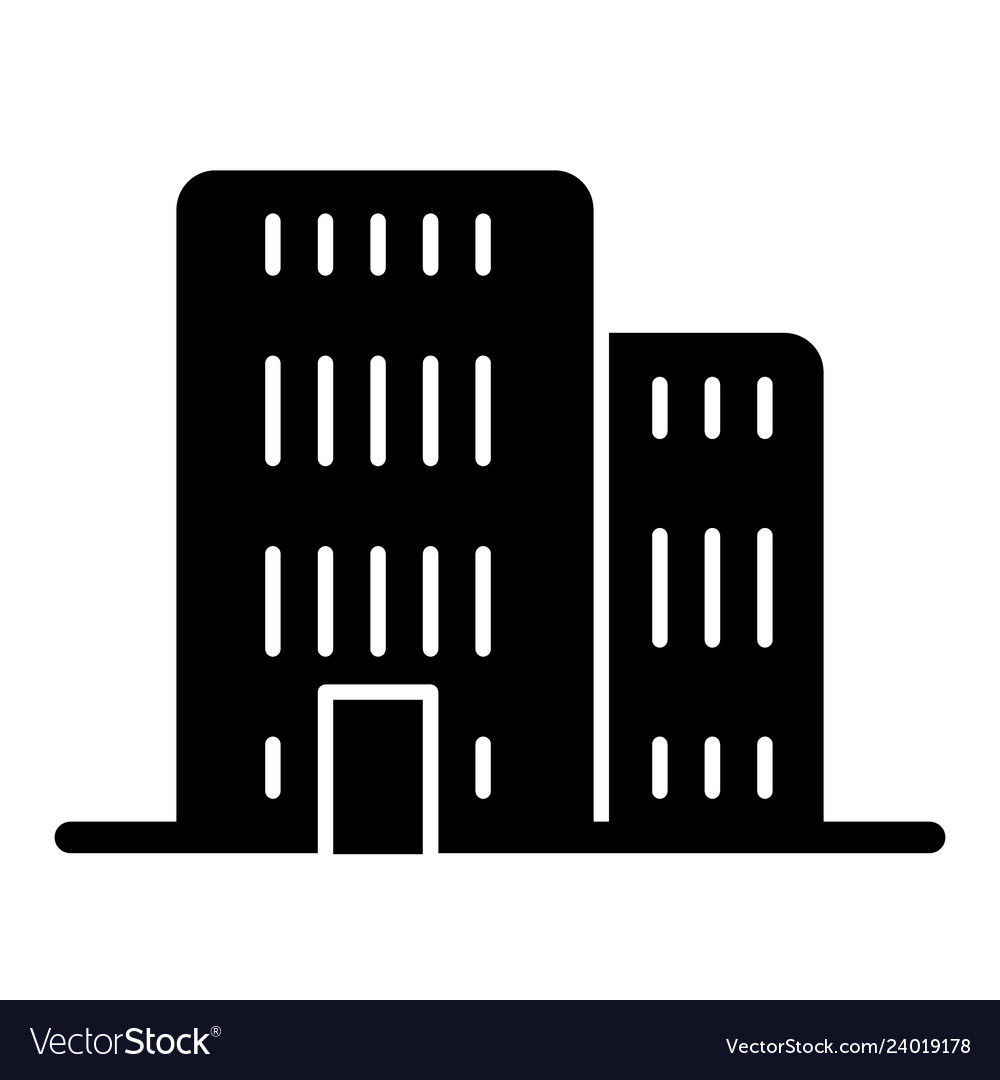Building solid icon architecture vector image Building solid icon architecture