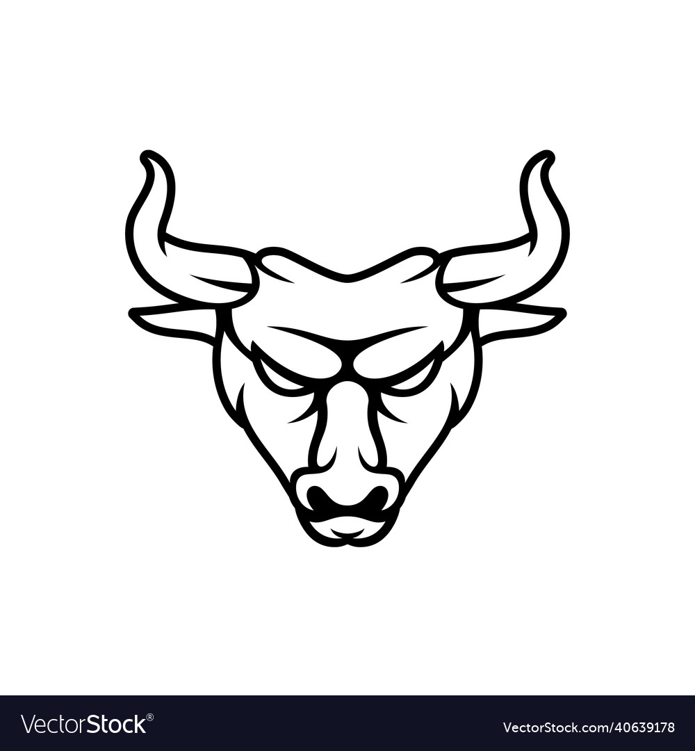 Bull buffalo ox cow cattle head angry mascot logo
