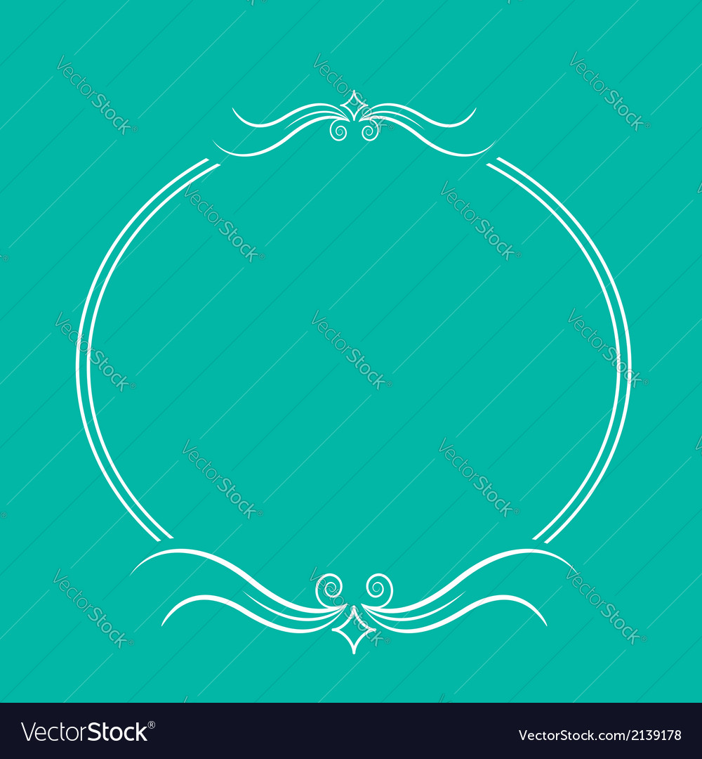 Calligraphic round frame 2 abstract design element