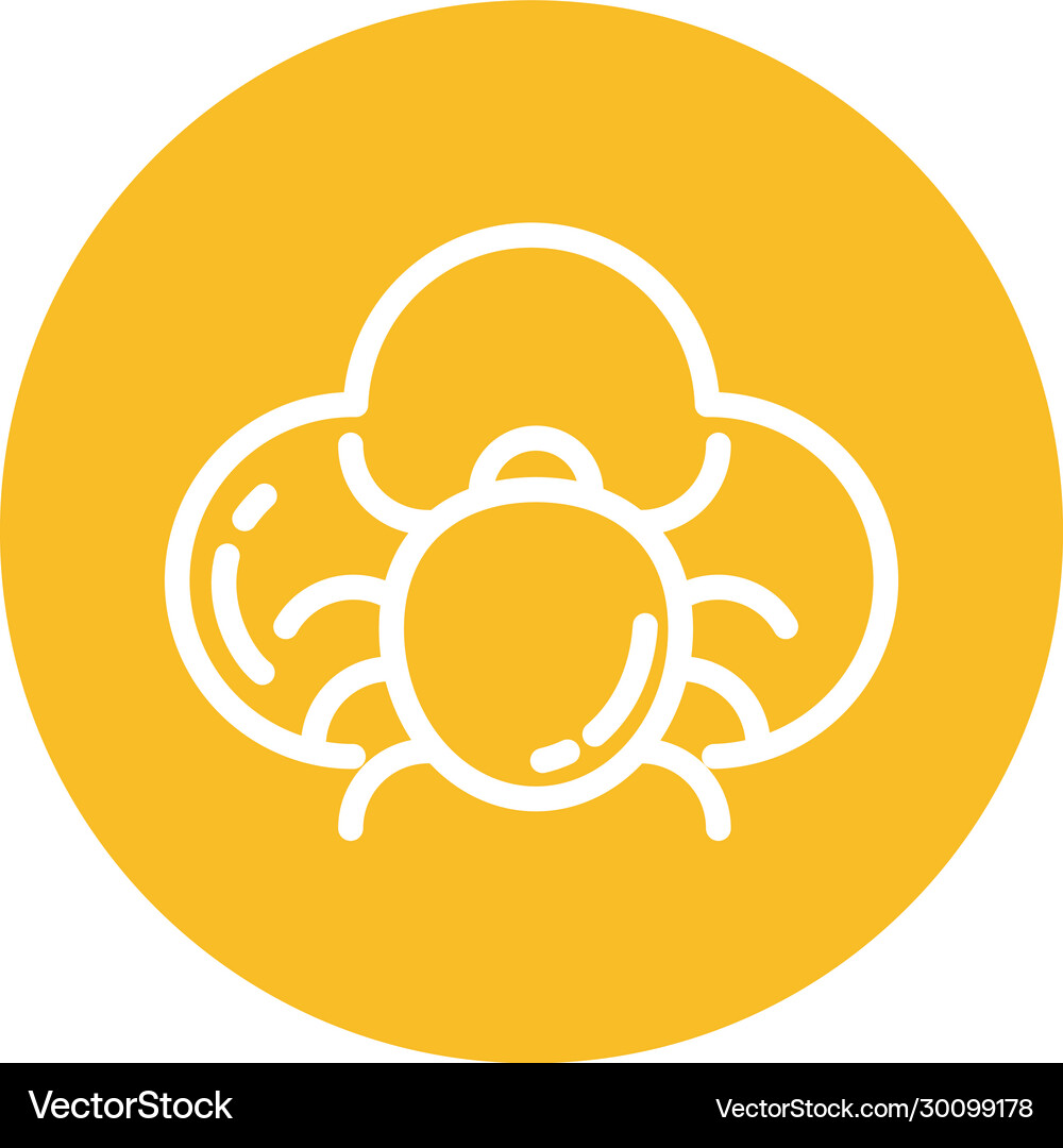 Cloud malware block and flat style icon Royalty Free Vector