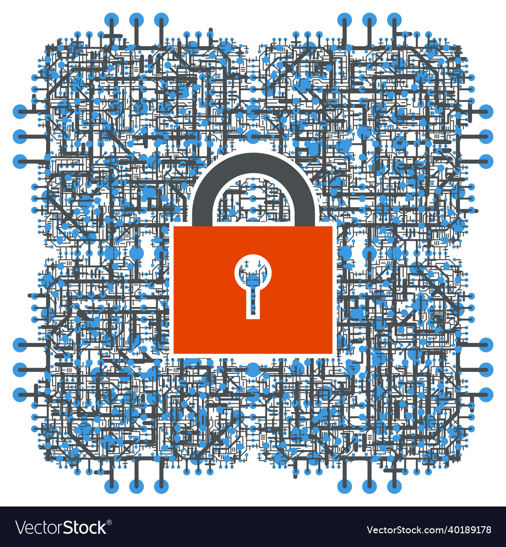 Cyber security web technology digital internet vector image Cyber security web technology digital internet