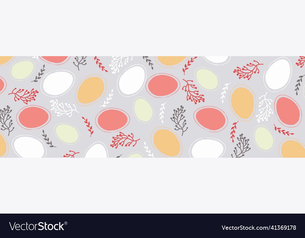 Easter design with eggs and flowers in pastel