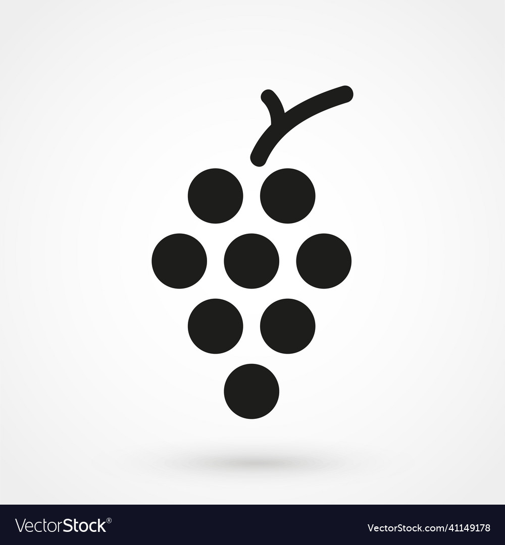 Grapes icon in a simple style