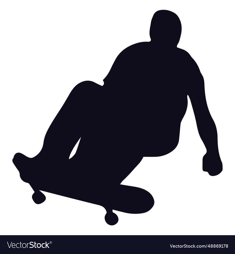 Guy skating jump silhouette