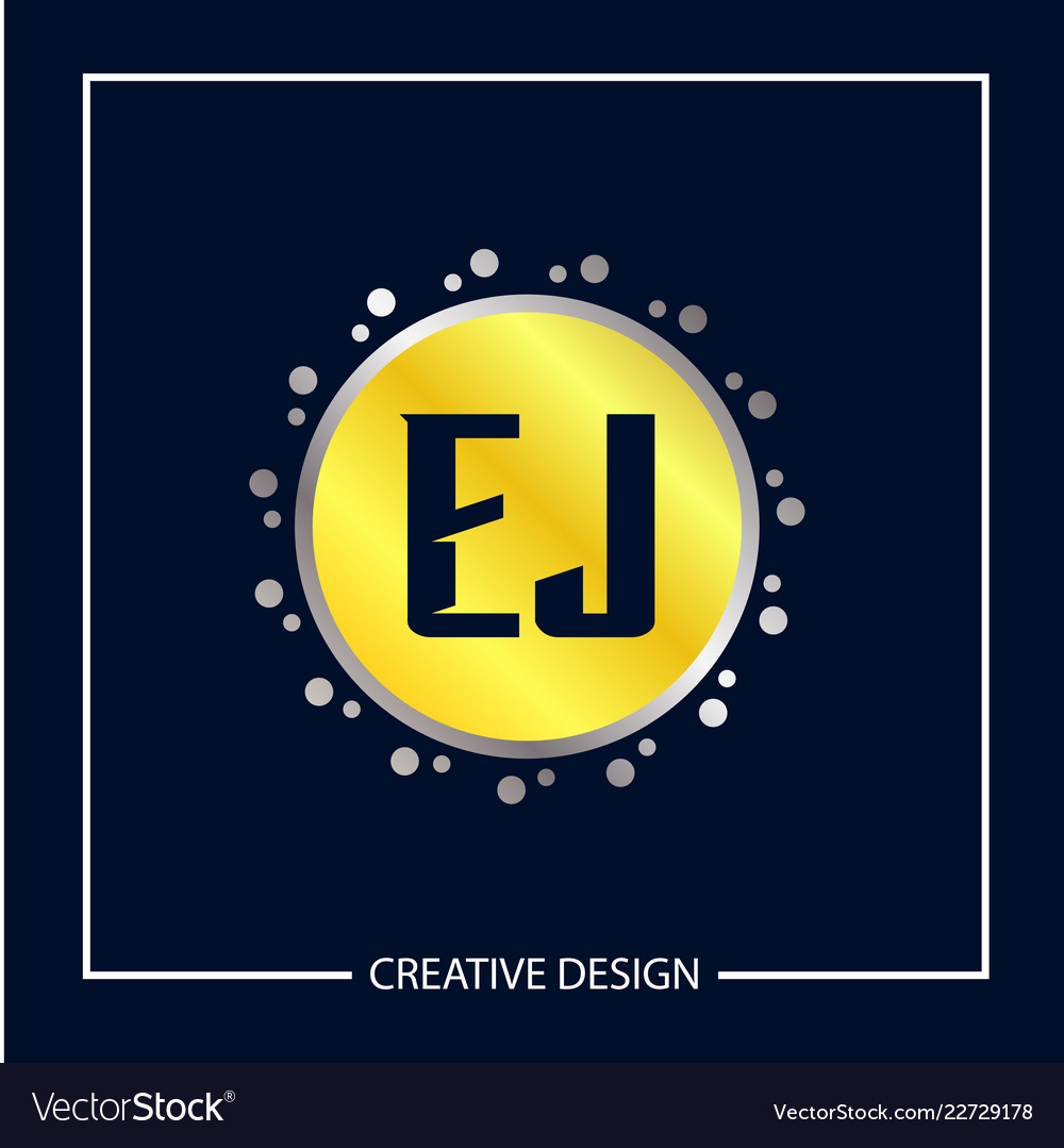 Initial letter ej logo template design