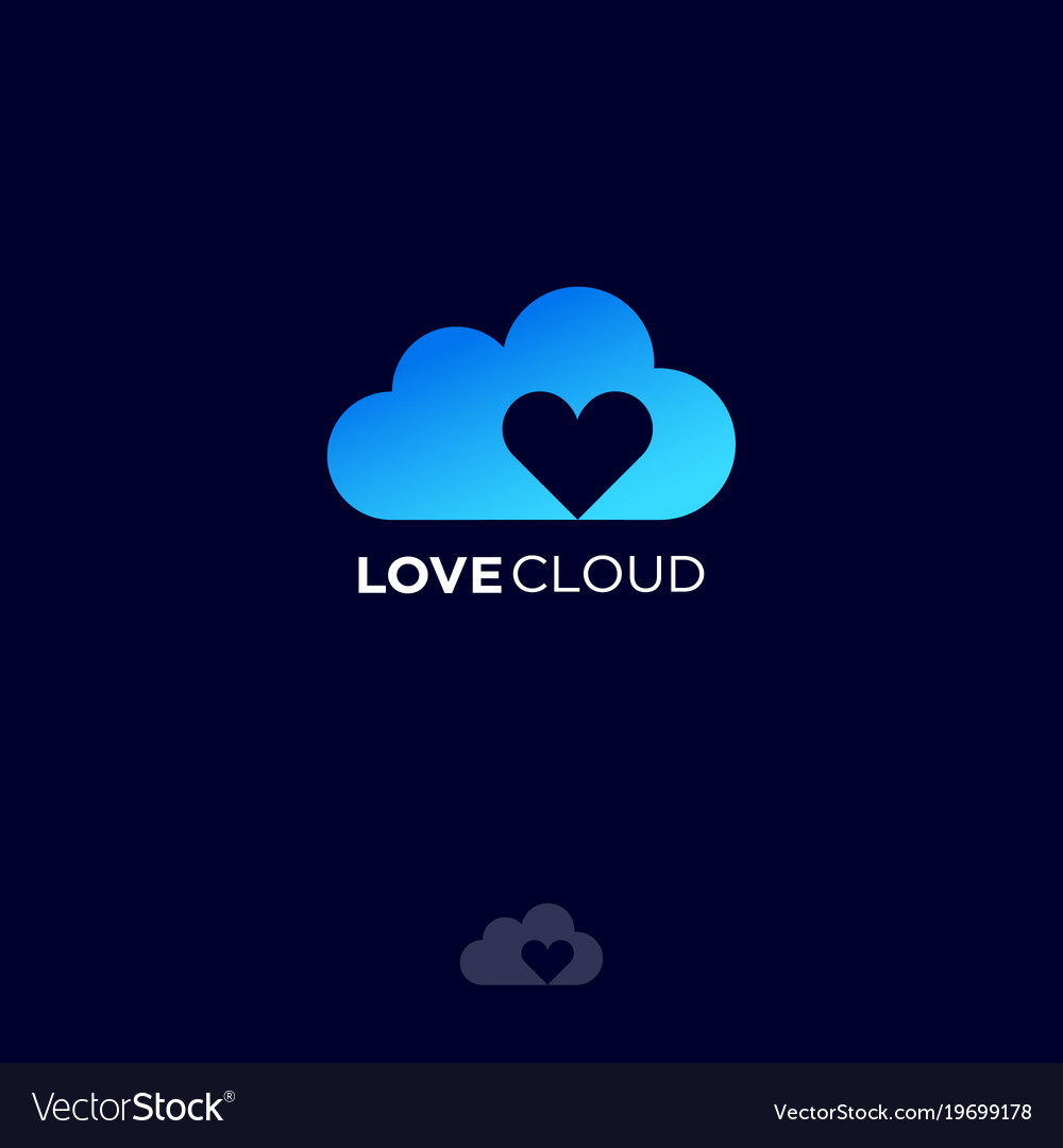 Liebe Cloud Logo Dating Website Emblem