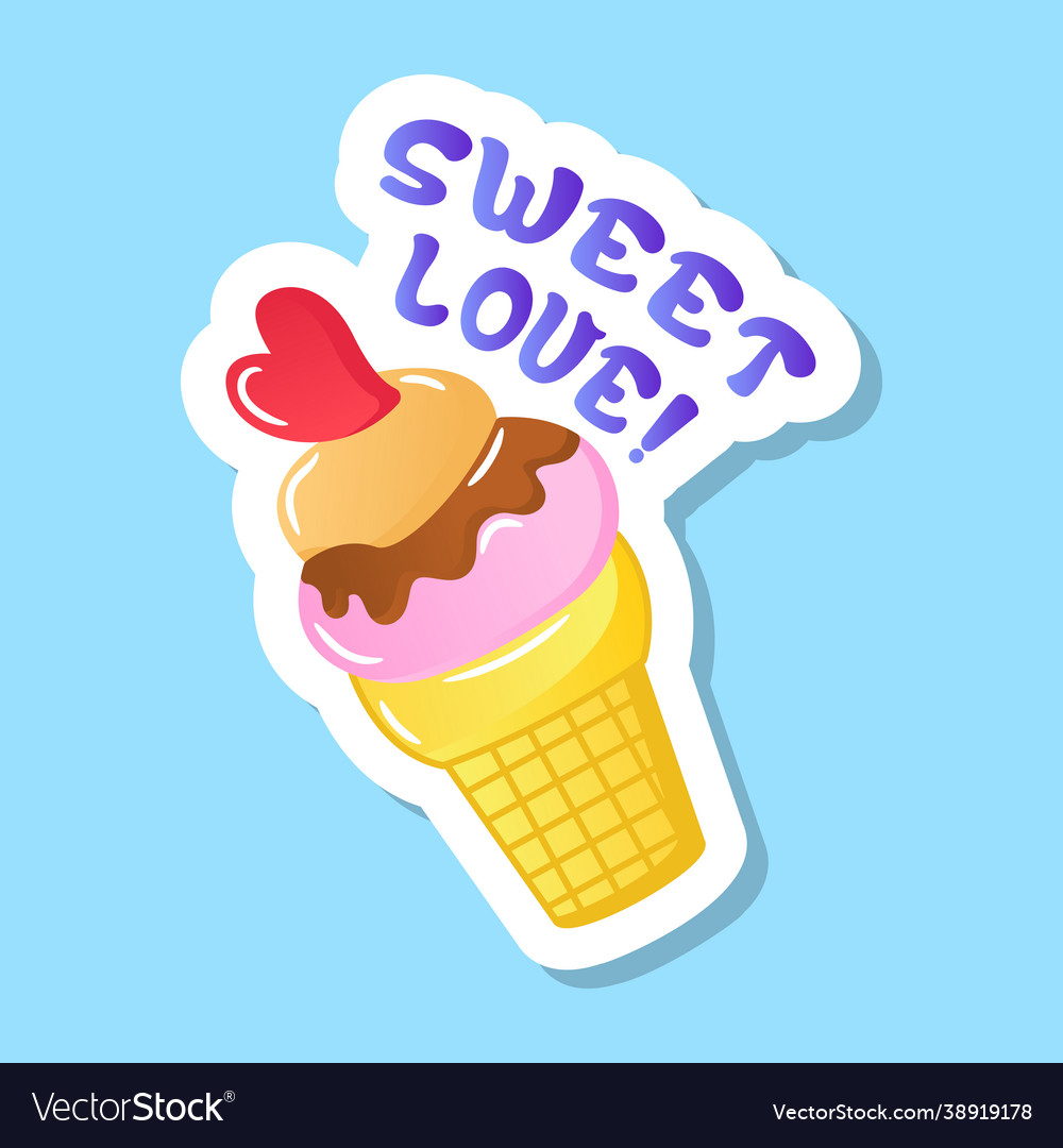 Lovely ice cream Royalty Free Vector Image - VectorStock