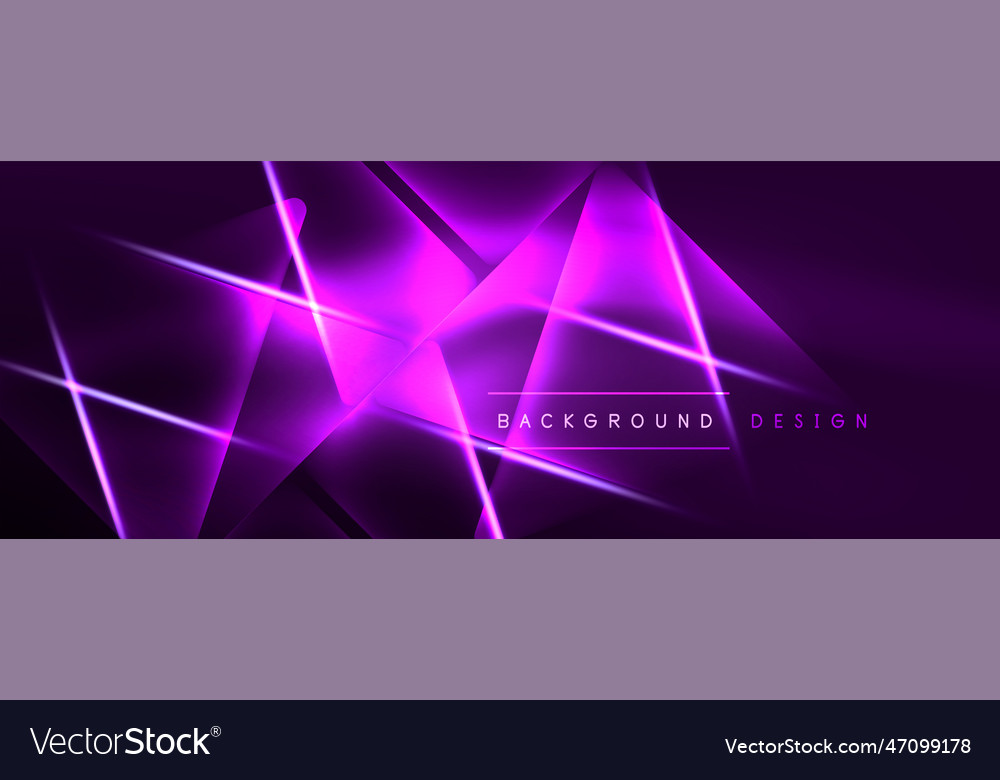 Neon lights hacking geometric background virtual vector image Neon lights hacking geometric background virtual