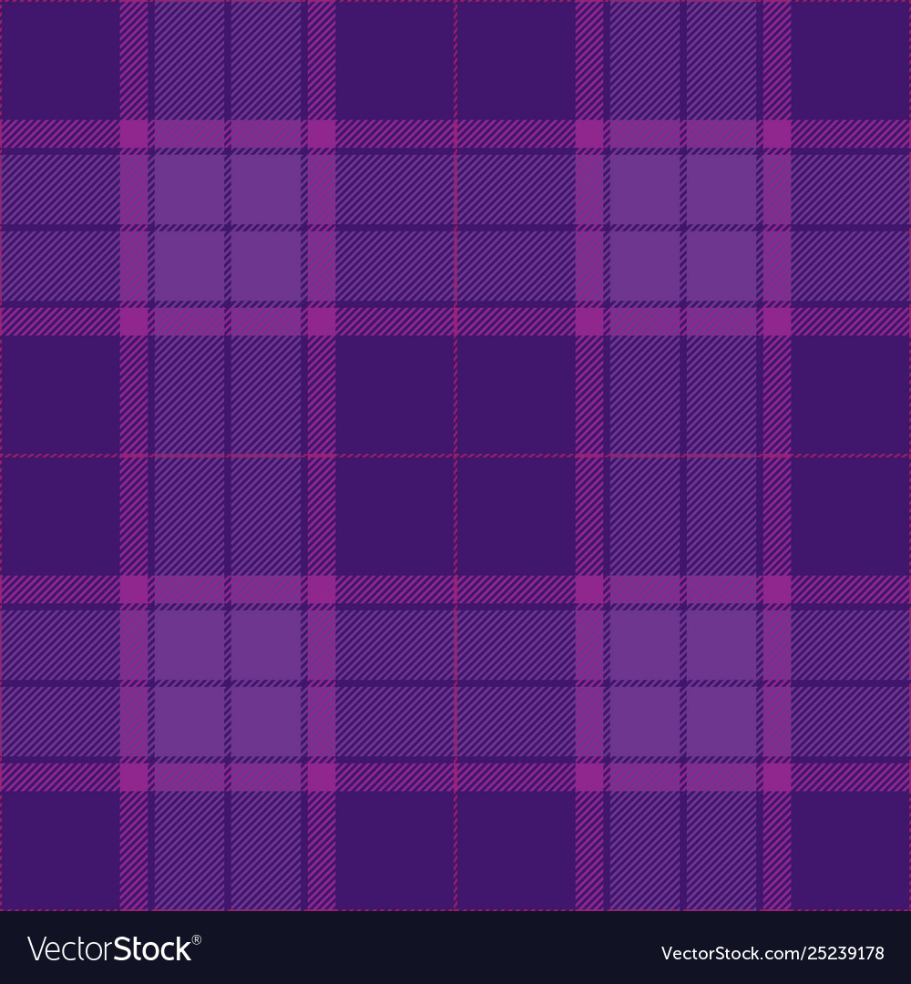 Purple tartan plaid seamless pattern Royalty Free Vector