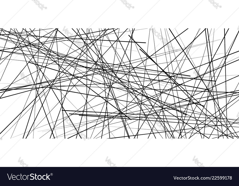 Random chaotic lines abstract geometric pattern vector image Random chaotic lines abstract geometric pattern