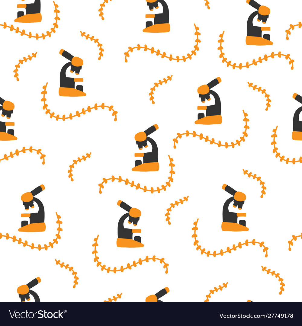 Seamless pattern with microscope