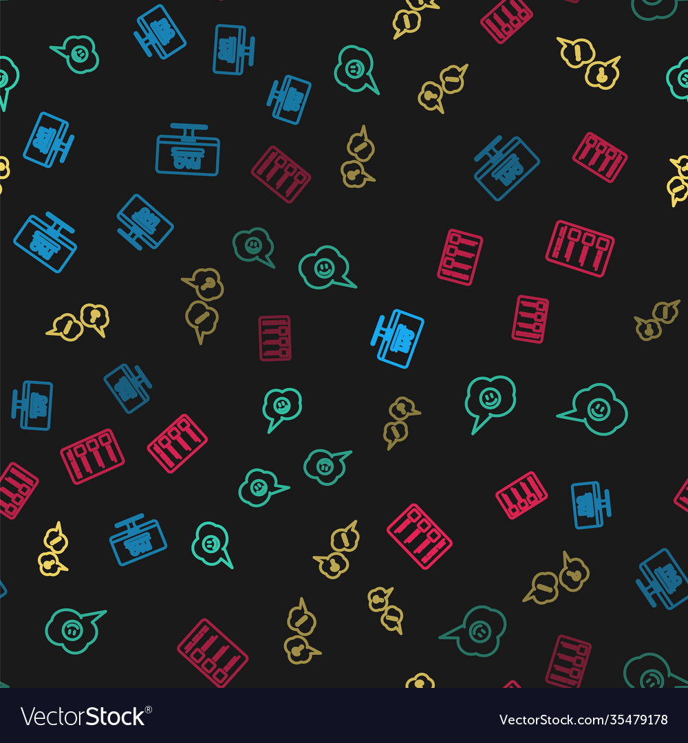 Set line monitor with faq information speech vector image Set line monitor with faq information speech