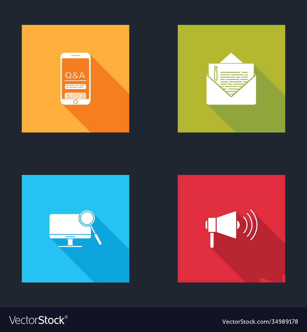 Set mobile question and exclamation envelope Vector Image Set mobile question and exclamation envelope