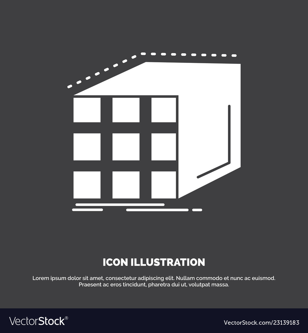 Abstract aggregation cube dimensional matrix icon vector image Abstract aggregation cube dimensional matrix icon