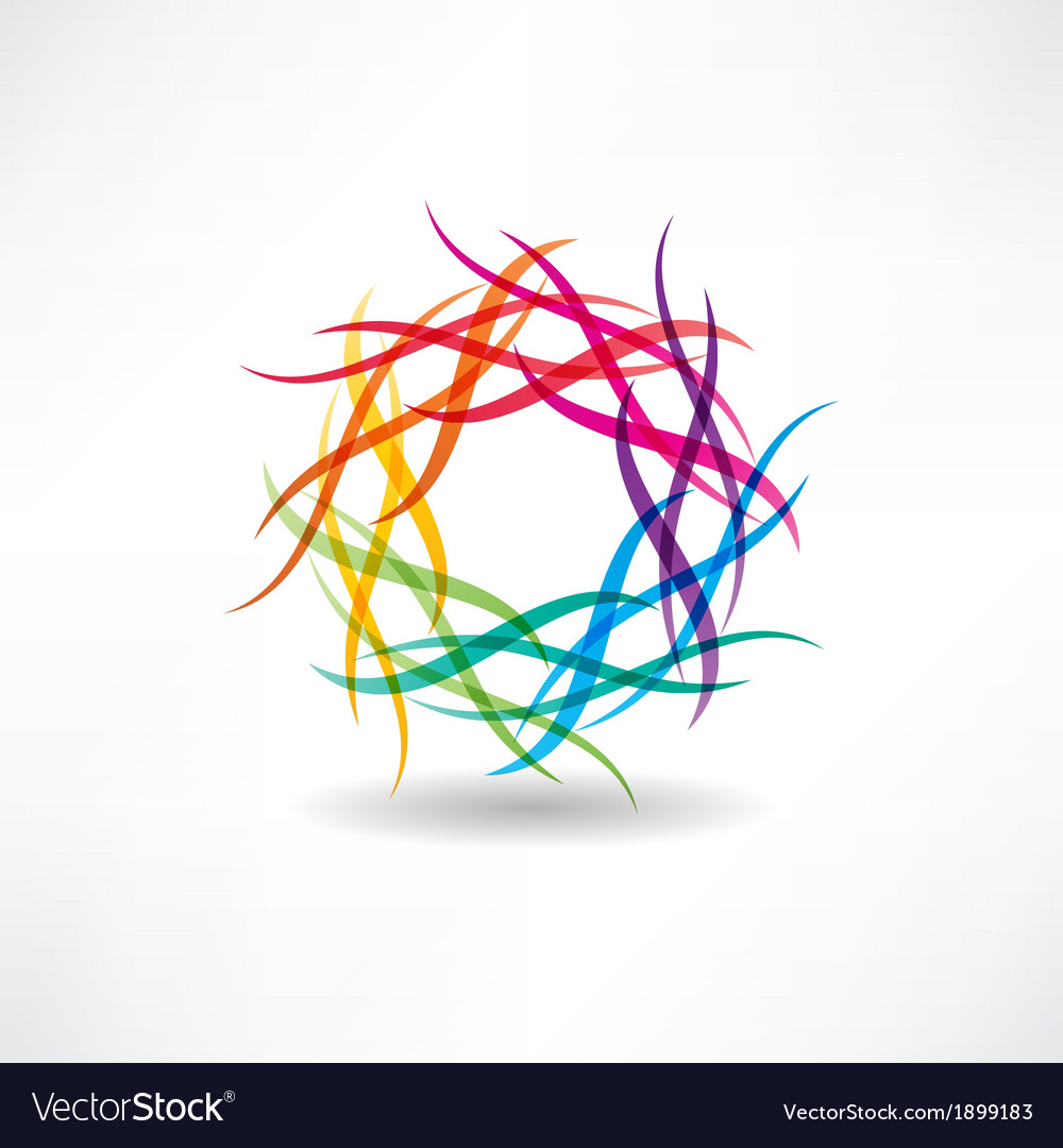 Abstract multicolored circles icon