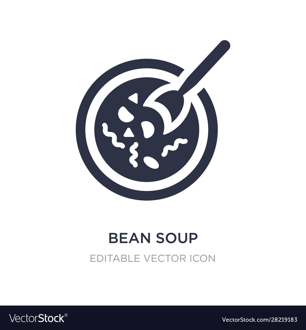 Bean soup icon on white background simple element