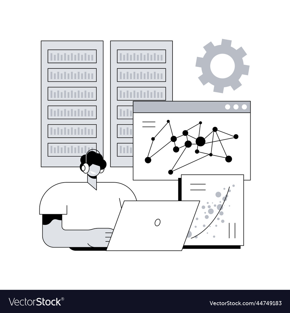 Big data visualization abstract concept vector image Big data visualization abstract concept