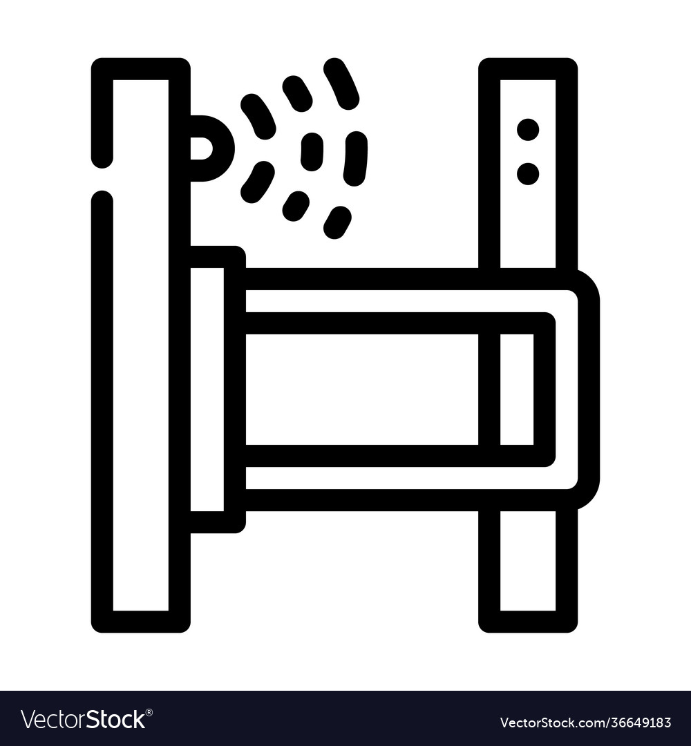 Bounding frame with sensor line icon vector image Bounding frame with sensor line icon