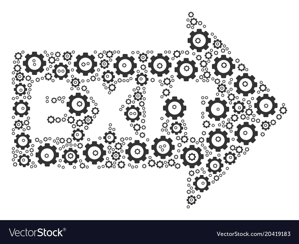 Exit arrow composition of gear