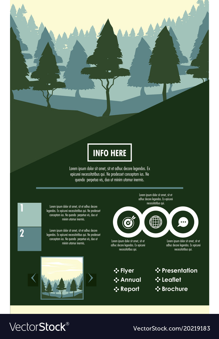 Forest brochure infographic Royalty Free Vector Image Forest brochure infographic Royalty Free Vector Image