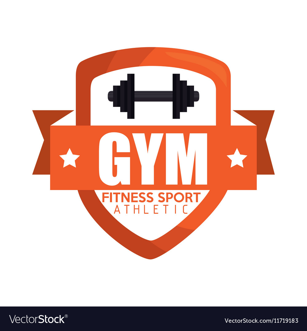 Gym Fitness Sport Athletic Barbell Banner Vector Image