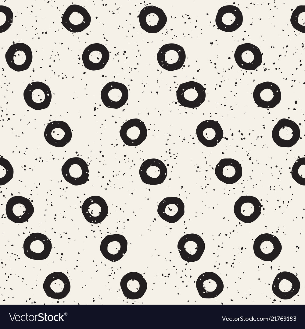 Hand drawn style seamless pattern abstract grungy