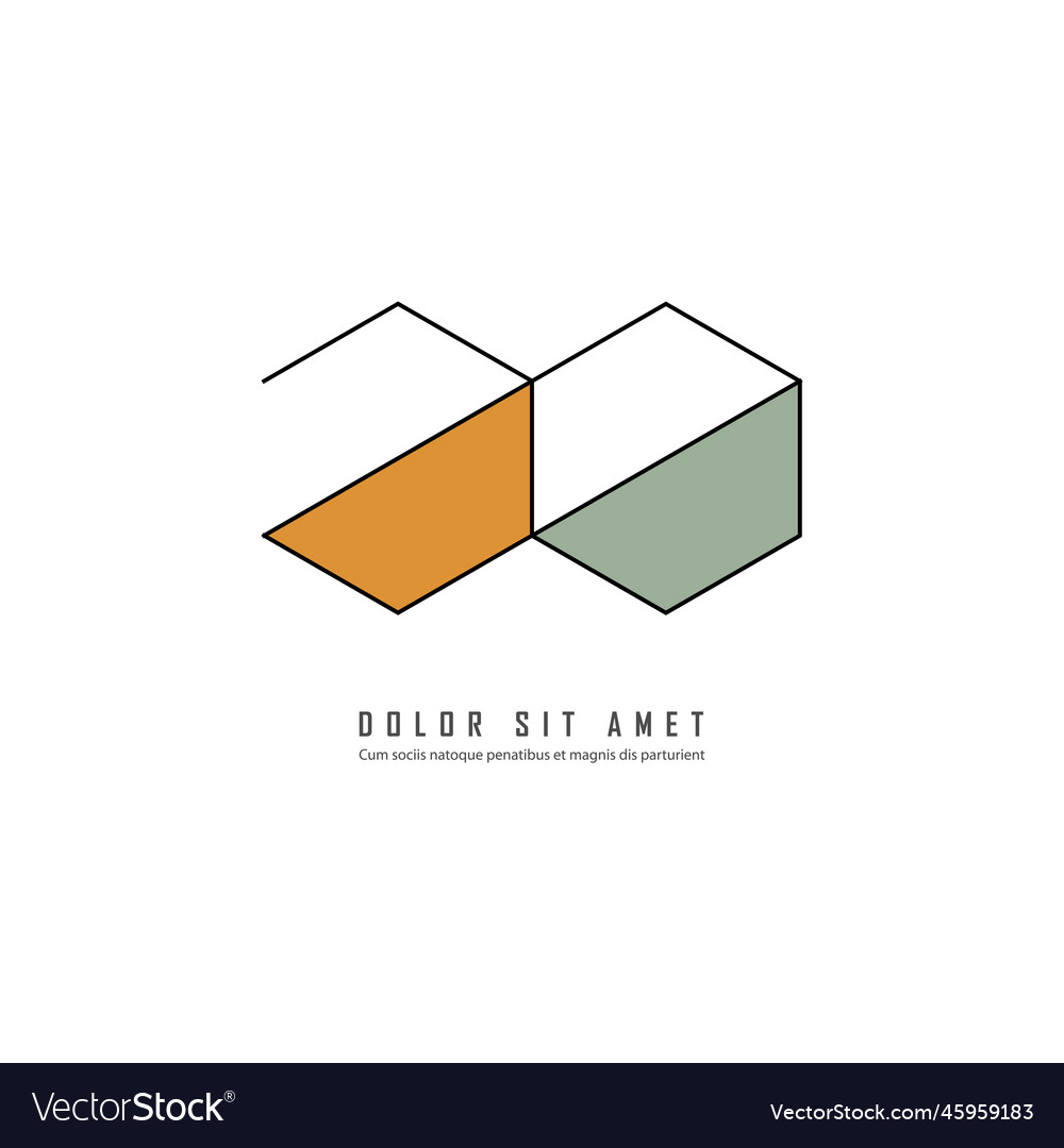 Hexagon design science network pattern vector image Hexagon design science network pattern
