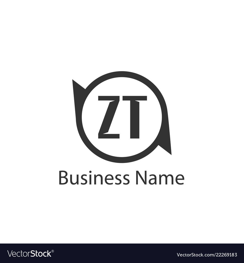 Initial letter zt logo template design