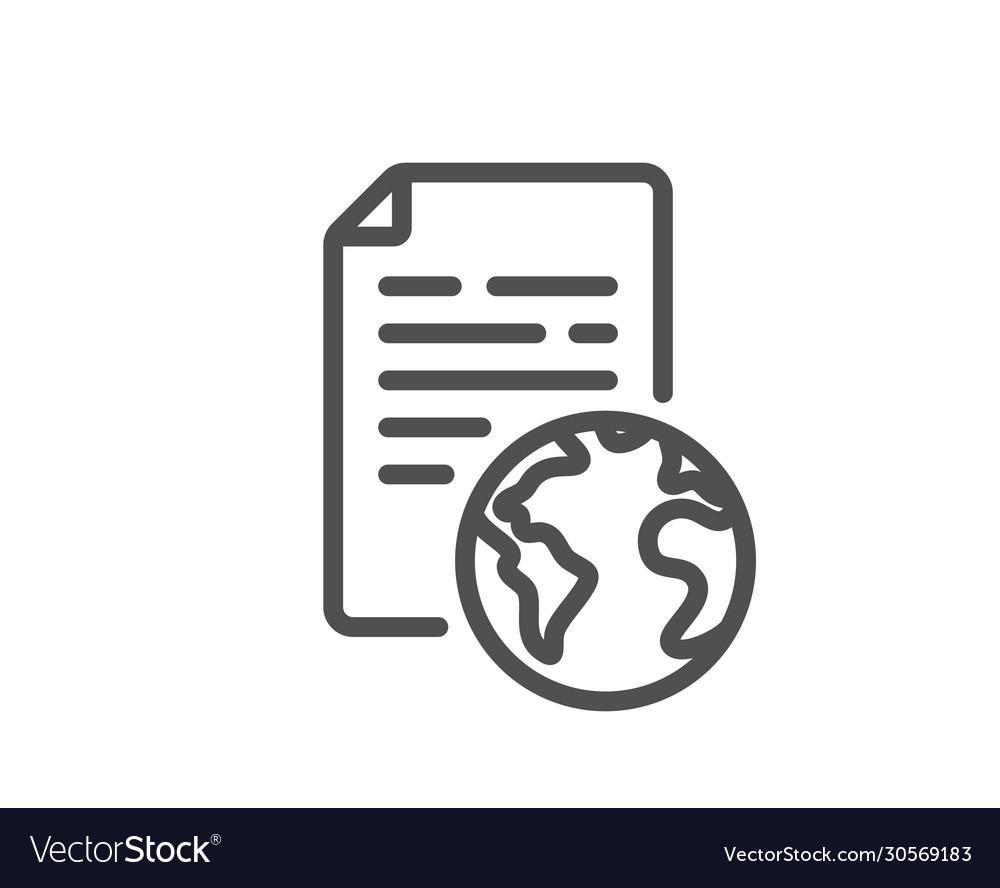 Internet document line icon doc file page sign