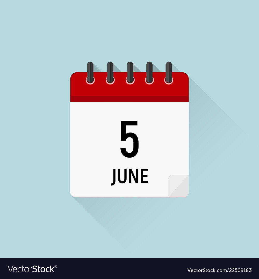 June 5 world environment day calendar icon data Vector Image