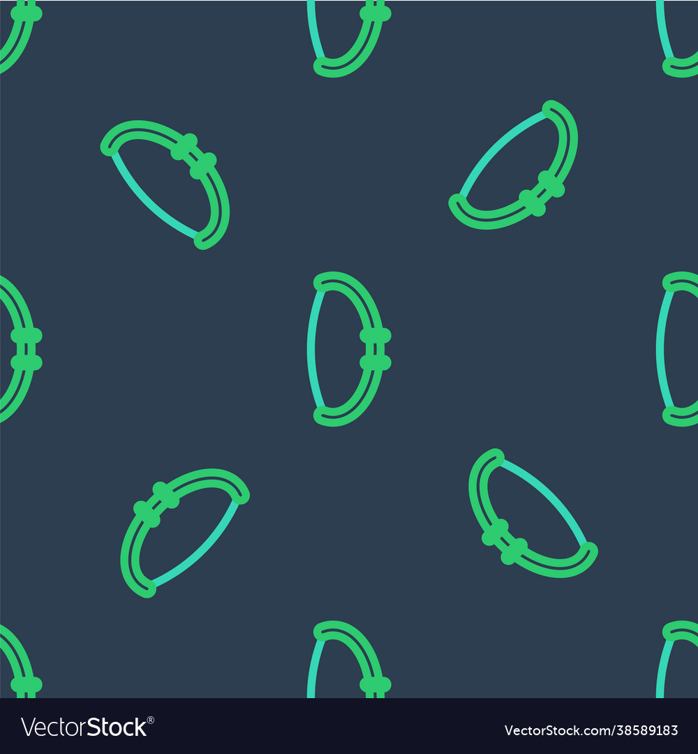 Line medieval bow icon isolated seamless pattern