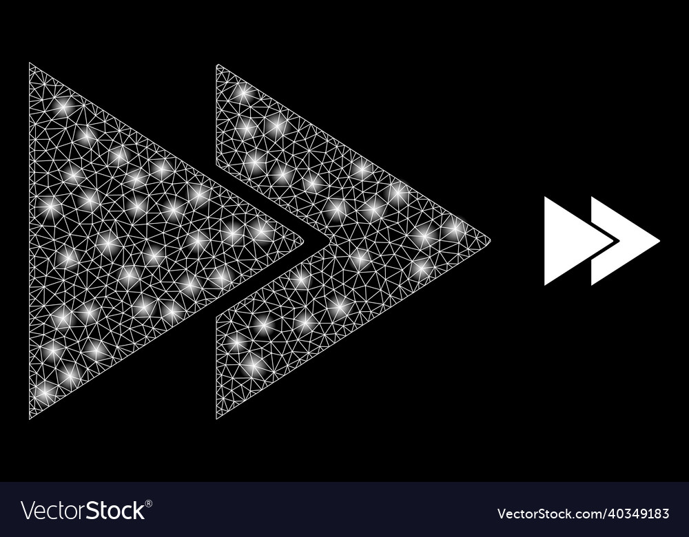 Mesh web fast forward with illuminated vector image Mesh web fast forward with illuminated