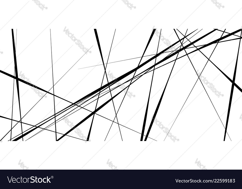 Random chaotic lines abstract geometric pattern vector image Random chaotic lines abstract geometric pattern