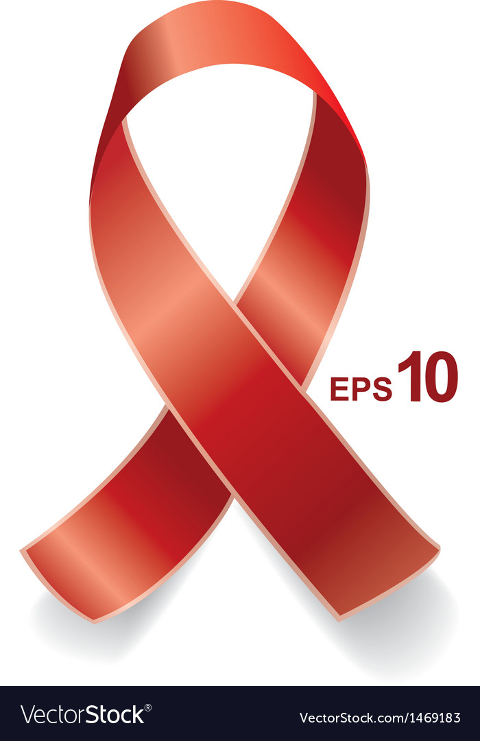 Red Aids Ribbon Vector
