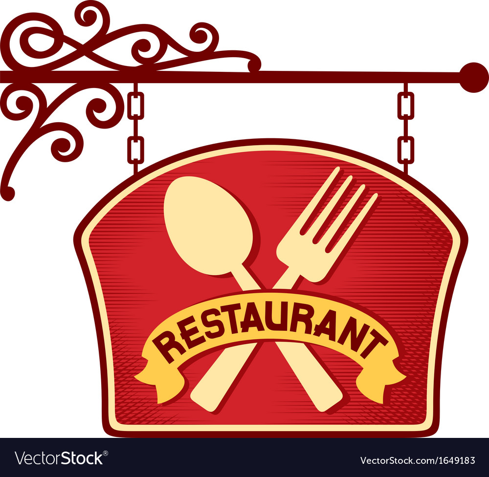 Restaurant sign restaurant symbol Royalty Free Vector Image