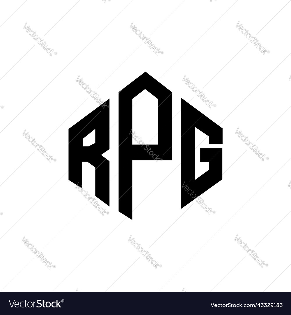 RPG Letter Logo - Hexagon & Polygon