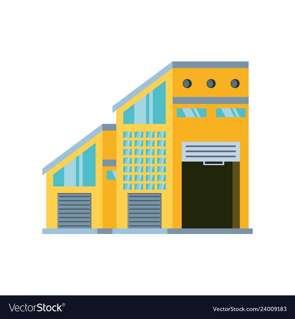 Warehouse building isolated icon