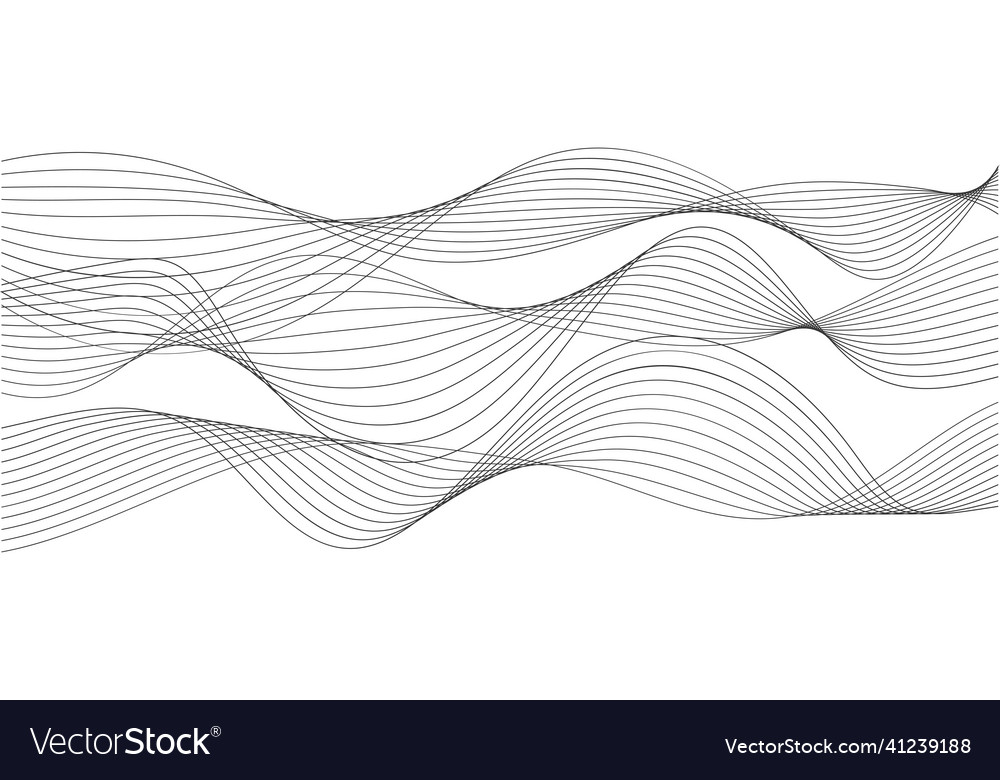 Abstract wave lines futuristic modern background Vector Image