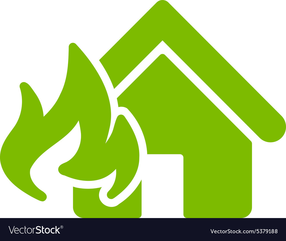 Fire damage icon from business bicolor set