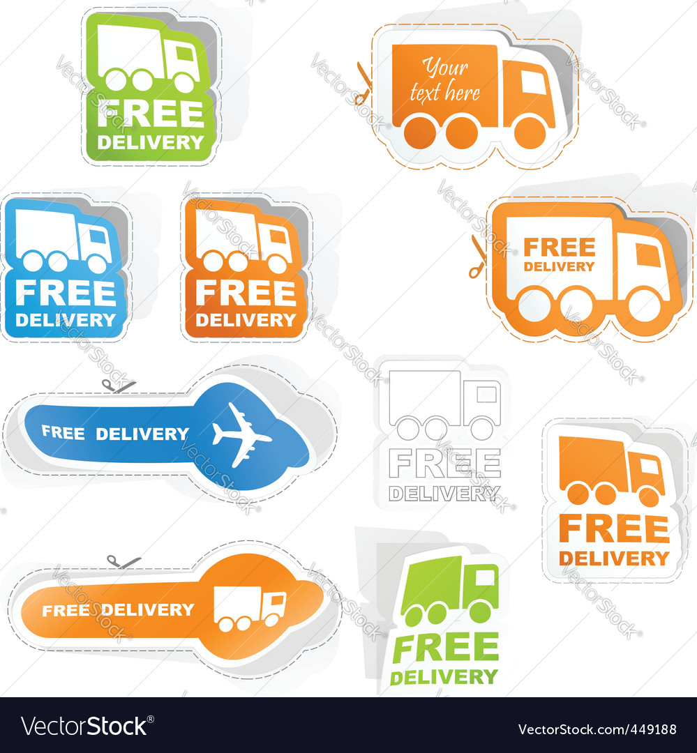 Free delivery Royalty Free Vector Image - VectorStock