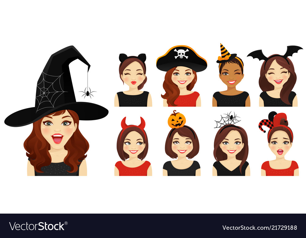Halloween woman vector image Halloween woman