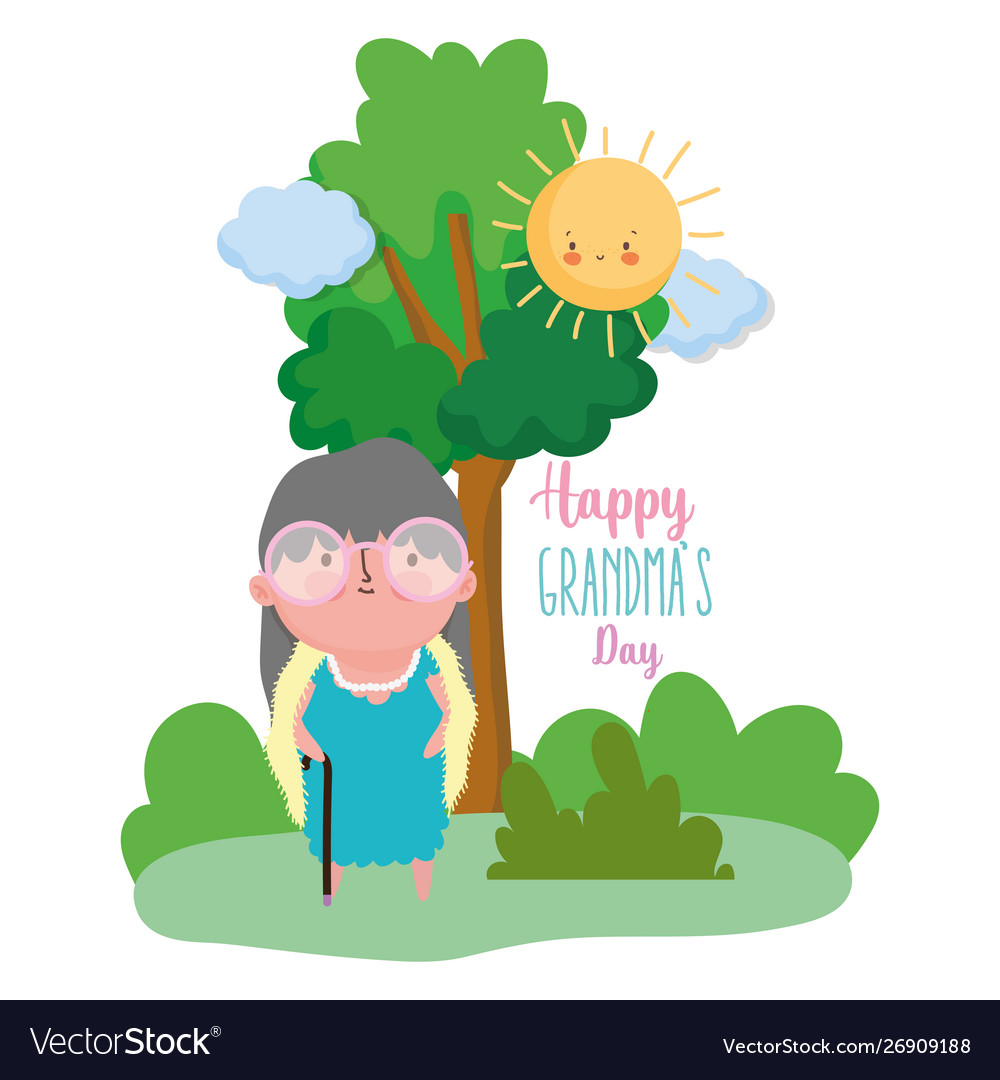 Happy grandparents day cartoon design Royalty Free Vector