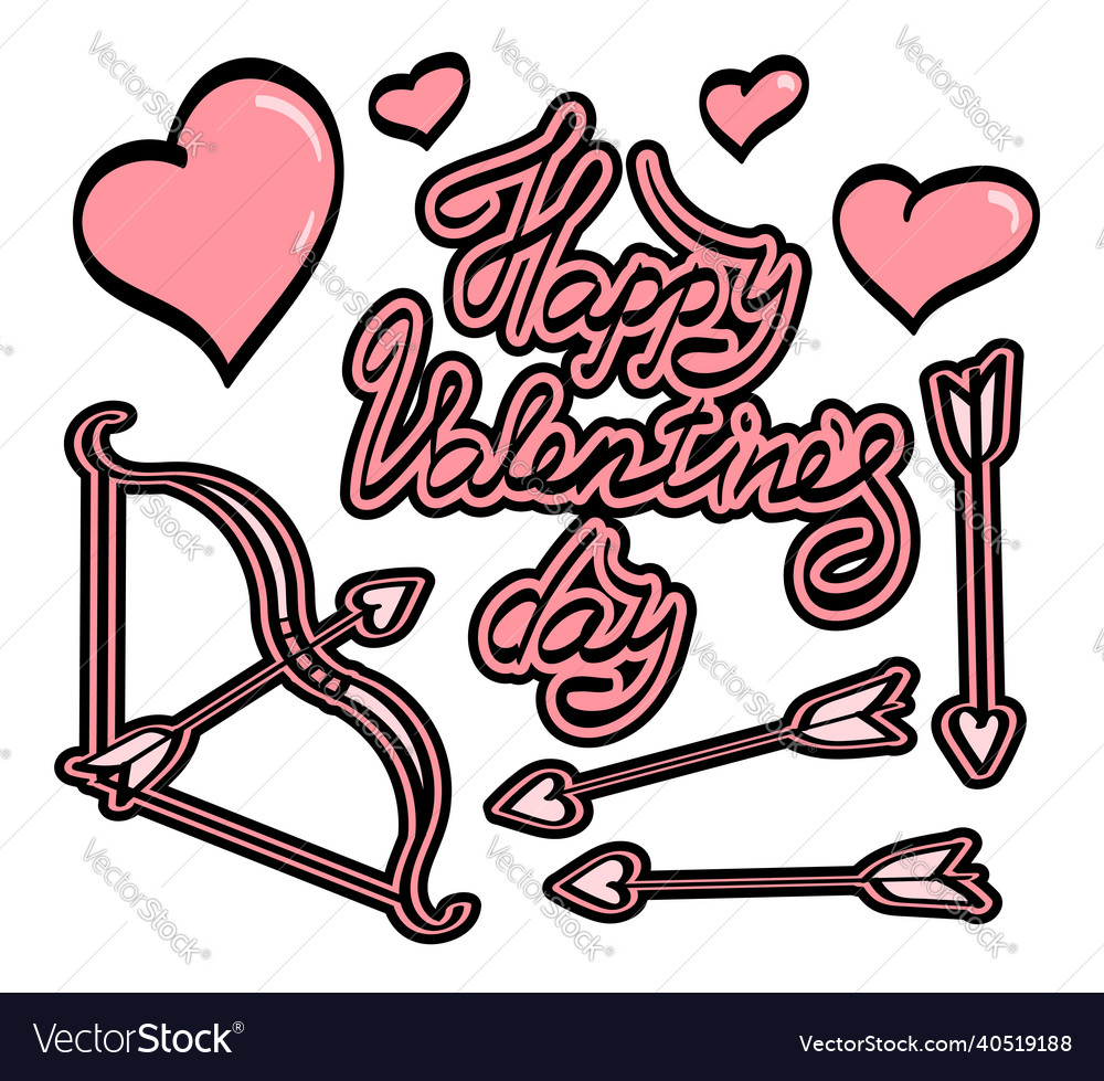 Happy Valentines Day Banner Greeting Card Vector Image