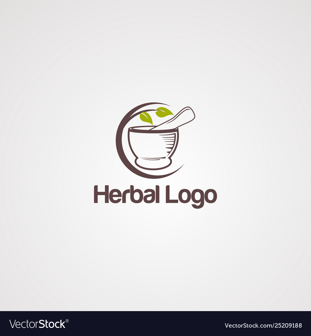 Herbal logo icon template and element for company