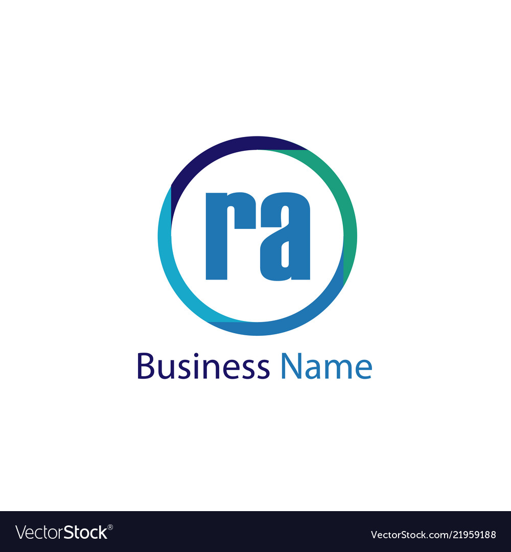 Initial letter ra logo template design