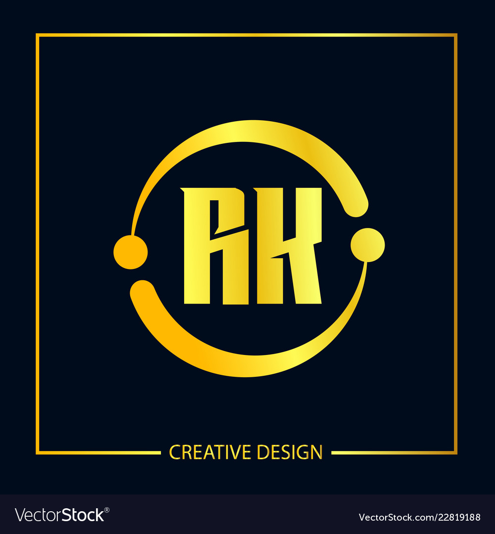 Initial letter rk logo template design