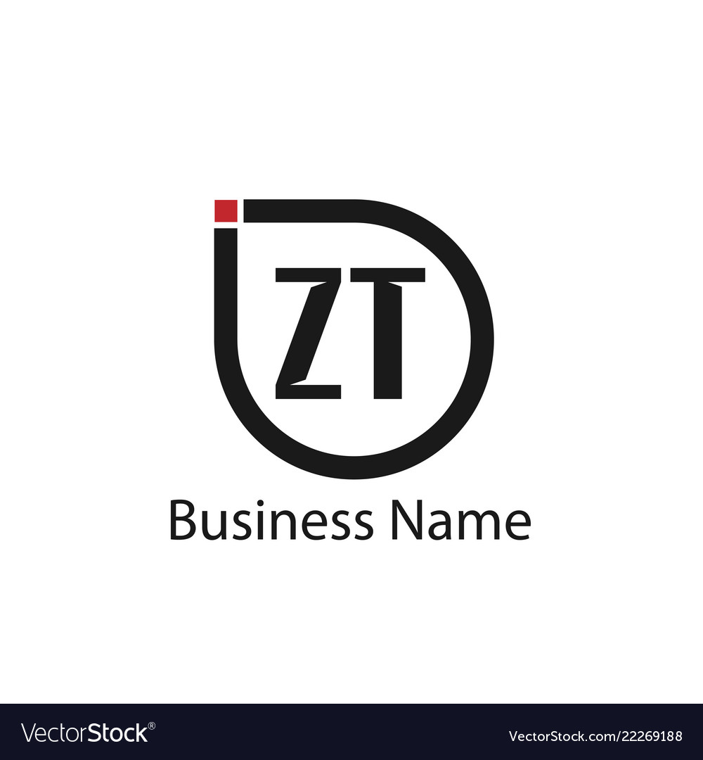 Initial letter zt logo template design