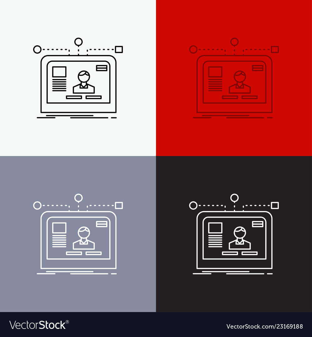 Interface website user layout design icon over