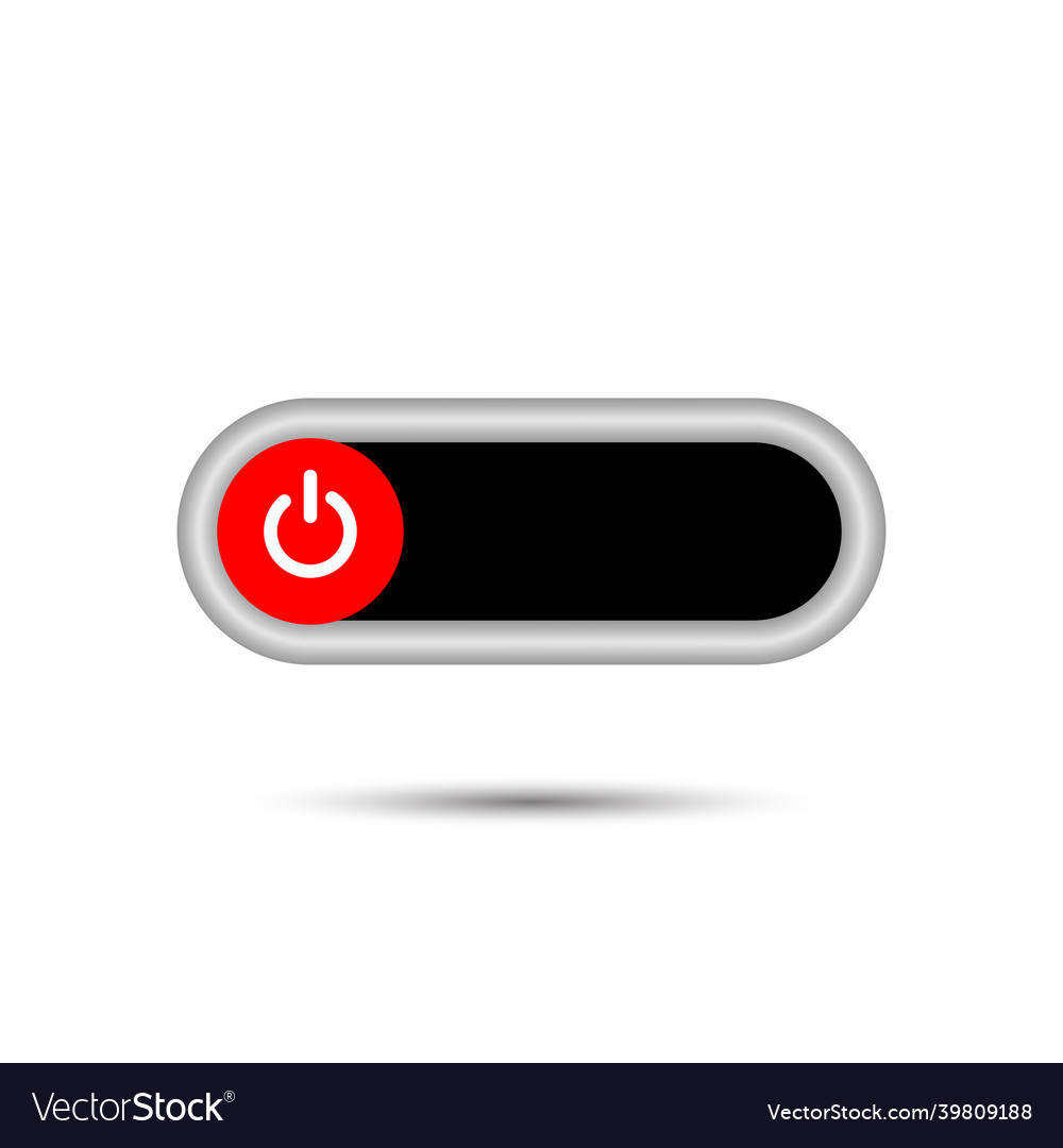 On off slider style power buttons with grey round